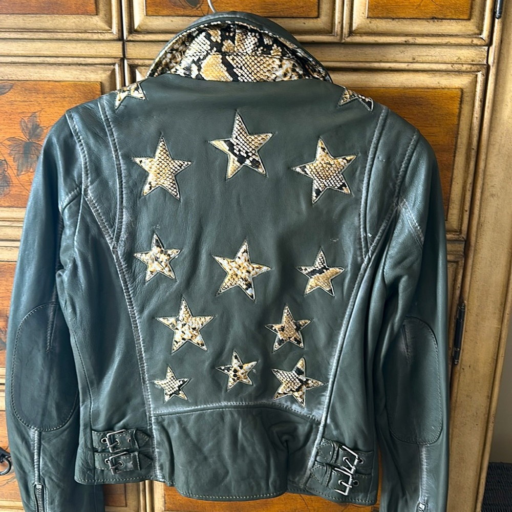 Mauritius Women's “the Christy” Olive Leather Jacket